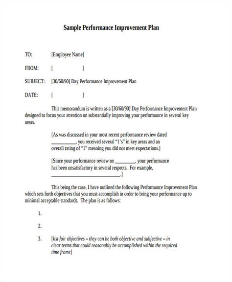 Performance Improvement Plan - 14+ Examples, Format, How to create, Pdf