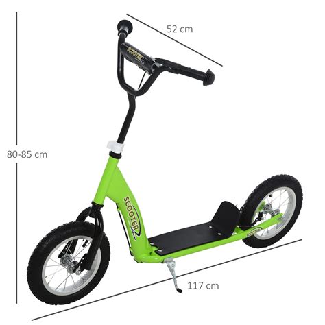 HOMCOM Trotinete para crianças acima de 5 anos Scooter 2 Pneus de