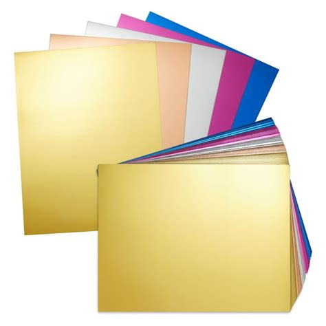 100 Bright Metallic Cardstock Sheets 250 Gsm 8 5x11 For Arts Crafts Diy Projects Assorted