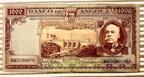 1000 Escudos Angola 1956 Rarität Acheter sur Ricardo