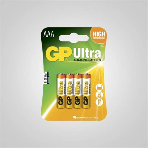 GP Ultra Alkaline Battery LR03 AAA Auto Alarm