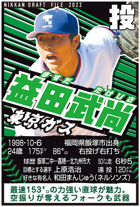 【ドラフト】東京ガス・益田武尚は広島が3位指名 10月練習試合でヤクルト村上から空振り三振奪う プロ野球写真ニュース 日刊スポーツ