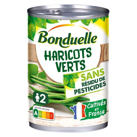 Haricots verts extra fins sans résidu de pesticides BONDUELLE la