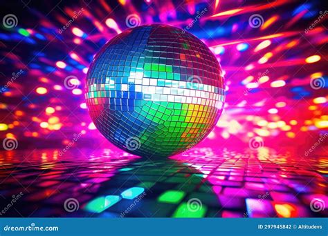 Colorful Disco Ball Reflecting Lights Stock Photo - Image of reflecting ...