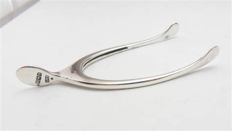 Unusual Silver Wishbone Form Sugar Tongs Birmingham 1911