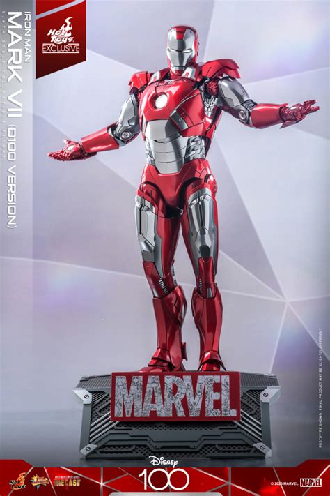Hot Toys MMS696D54 鋼鐵人馬克7 D100版本Iron Man Mark VII D100 Version1 6 比例收藏級人偶Hot Toys限定
