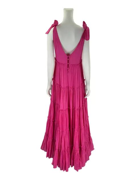 Vestido Carol Bassi Babados Rosa Original Etiqueta Nica