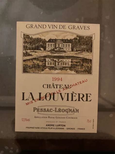 Etiquette De Vin Ch Teau La Louvi Re Appellation Pessac L Ognan