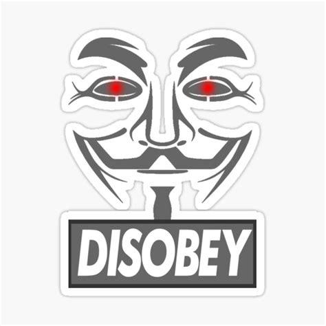 Disobey Sticker For Sale By RorykoSmith Redbubble