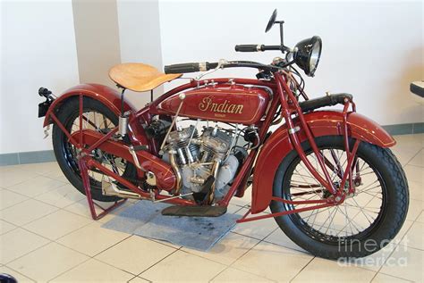 Classic Vintage Indian Motorcycle Red # Photograph by Rob Luzier - Fine ...