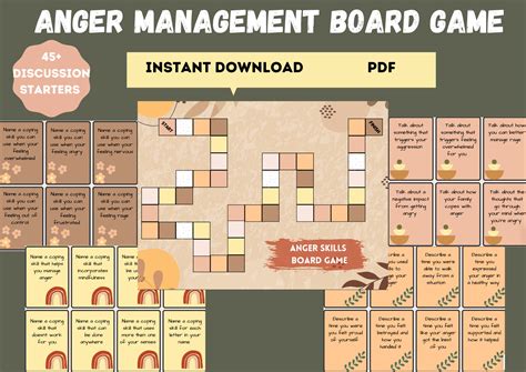 Anger Management Board Game Mental Health Tool Etsy