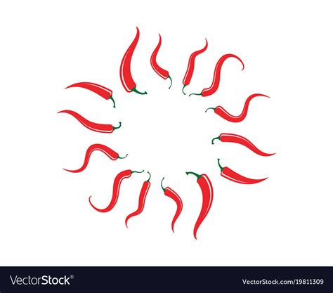 Red Hot Natural Chili Royalty Free Vector Image