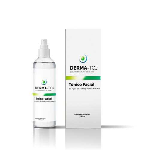 Tónico Facial de Agua de Rosas y Acido Hialurónico Derma Toj