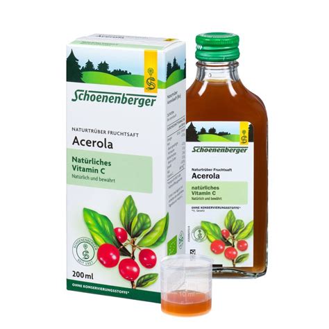 Schoenenberger Acerola naturtrüber Fruchtsaft 200 ml Shop Apotheke