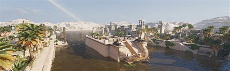 Egypt Wide Angle Assassin S Creed Origins Video Games Cgi Sky