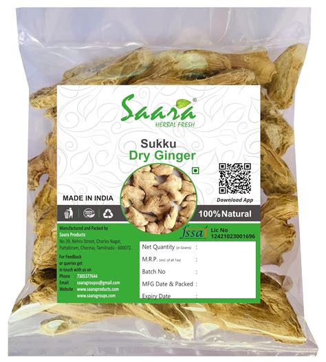 Saara Herbal Fresh Sukku 400g Sonth Chukku Sunth Sabut Saunth Dry Ginger Dry Shunthi