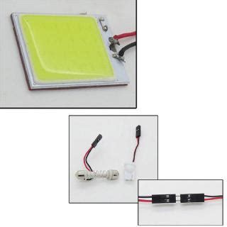 Pc White Smd Cob Led T W V Car Interior Panel Light Dome Lamp