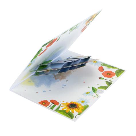 Floral 50th Birthday Pop Up Greeting Card Cards