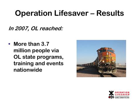 Ppt Operation Lifesaver Educations Role In Highway Rail Safety