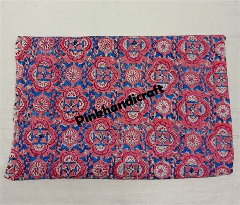 Indian Fabric Hand Block Printed Cotton Fabric Jaipuri Etsy