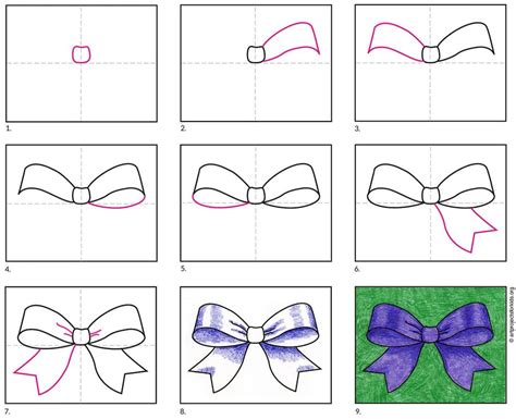 Easy How To Draw A Bow Tutorial And Bow Coloring Page Bow Drawing