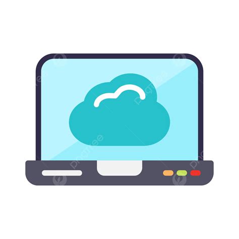 Icono De Nube Plana Vector PNG Nube Informática Computadora