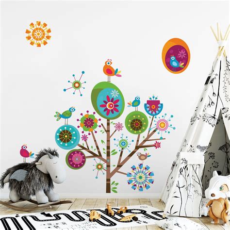 Stickers Enfant Arbre Multicolor Stickers Stickers Nature Arbres