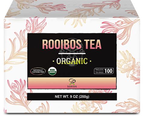 Soeos Rooibos Tea Rooibos Tea Organic Rooibos Tea Bags 100 Count