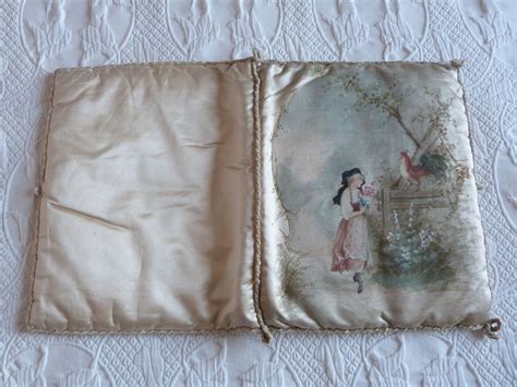 Antique French Silk Lingerie Bag Stockings Pocket Boudoir Etsy