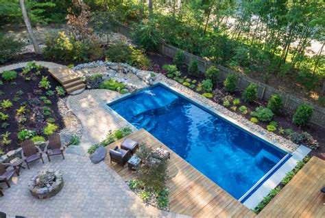 Fiberglass Pool Landscaping Design Pool Landscape Design Pool Designs Fiberglass Pools