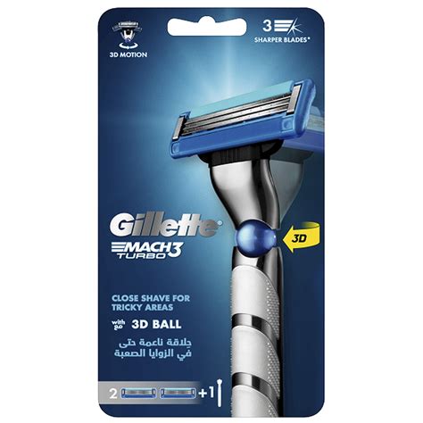 Buy Gillette Mach3 Turbo Razor With 1 Extra Blade Refill Online In