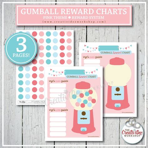 Reward Chart Gumball Reward Chart Bubblegum Reward Chart Etsy