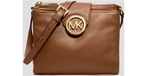 Michael Michael Kors Leather Crossbody Fulton Large In Black Lyst