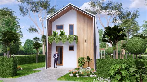 Sqm Small House Plan X Meter Bedrooms Small House Design