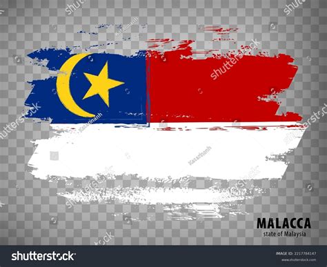 Flag Malacca Brush Strokes Flag State Stock Vector Royalty Free