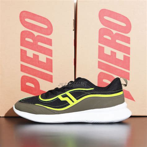 Piero Sepatu Sneakers Arcwave ST Black Olive White Lazada Indonesia