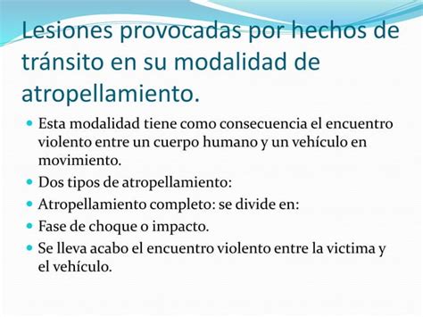 Lesiones Por Hechos De Transito Terrestre Ppt