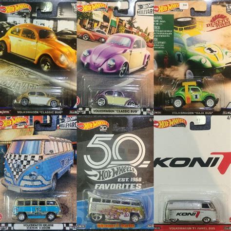 Hot Wheels Premium Volkswagen Kombi T1 KONI Drag Bus 50 Classic Bug Fusca Baja Bug