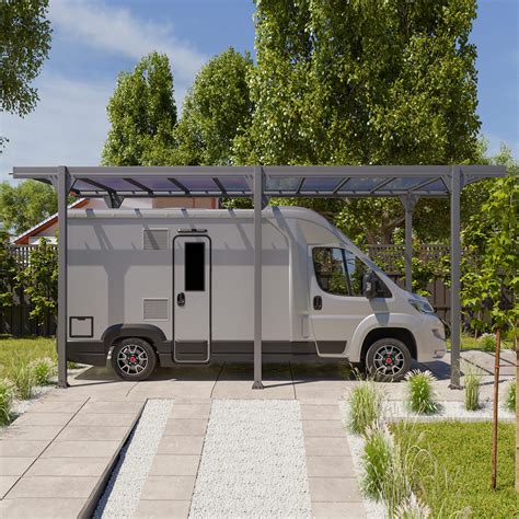 Garage Bois Et M Tal Carport Aluminium Et Bois Abri Camping Car Abri