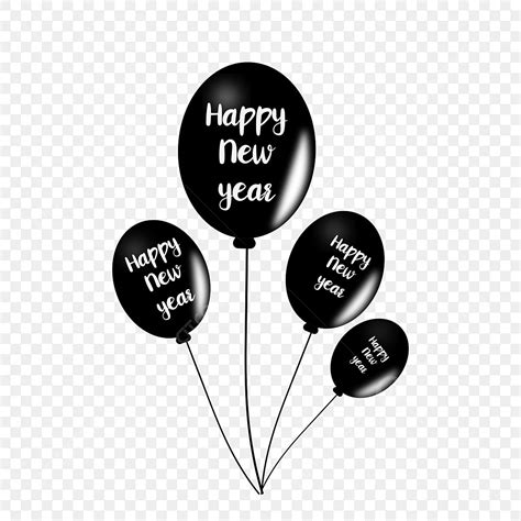 New Year Balloons Vector Hd Images Happy New Year Balloon Christmas