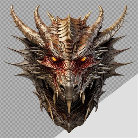 Premium Psd Dragon Face Isolated On Transparent Background Png