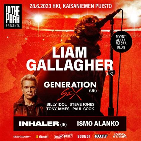 V fi Billy Idol Sex Pistols legendat sekä Oasis tähti Liam Gallagher keikalla Helsingissä
