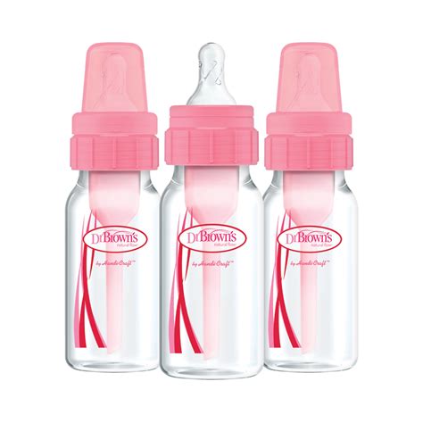 Dr Brown S 4oz Anti Colic Newborn Baby Bottles Non Glass Pink 3