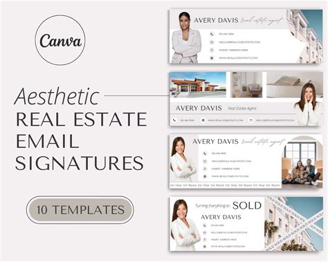 Real Estate Agent Email Signature Template Real Estate Etsy