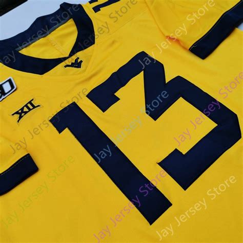 2021 West Virginia Mountaineers WVU Football Jersey NCAA College Pat ...