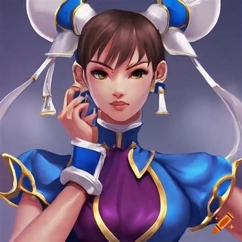 Digital Art Of Chun Li With A Joyful Expression On Craiyon