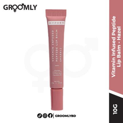 Hyphen Vitamin Infused Peptide Lip Balm Hazel Peachy Nude G