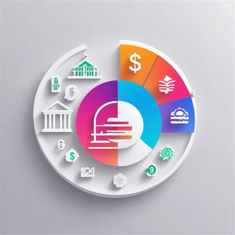 Economic Symbols A Circle of Icons Centered Around the Dollar | Premium ...