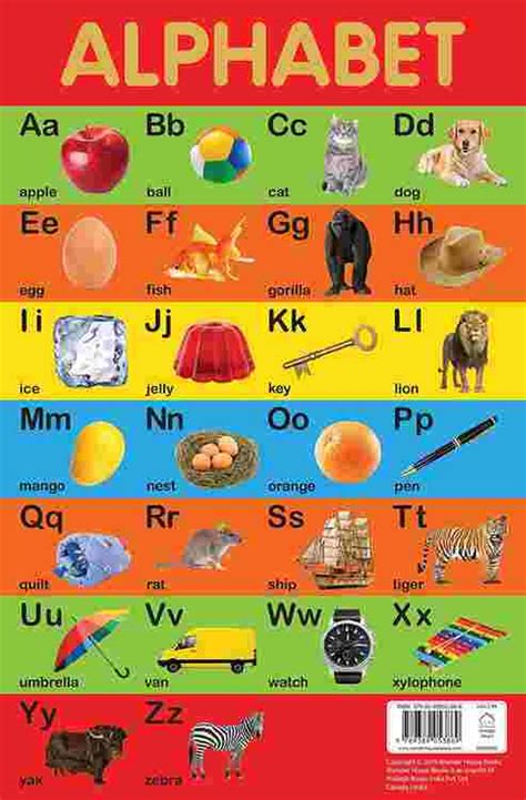 Alphabet Chart - Early Learning Educational Chart For Kids: Perfect For ...