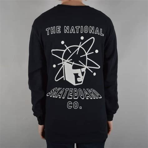 The National Skateboard Co Spin Longsleeve T Shirt Black Skate